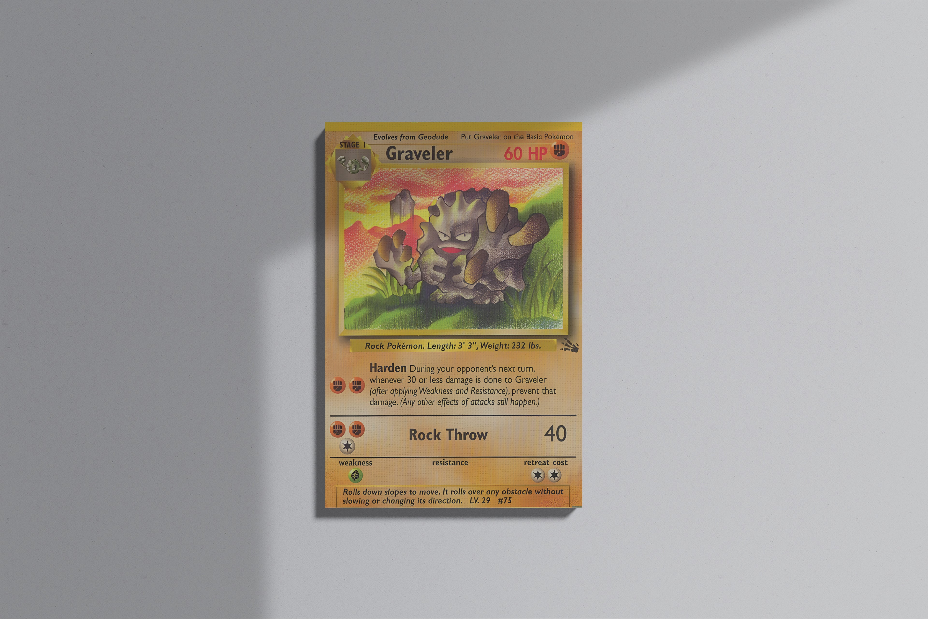 GeekCultcha Pokémon Graveler Premium Canvas Print