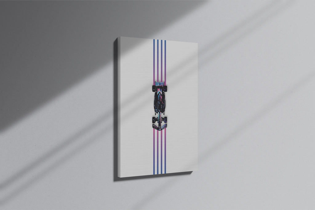 GeekCultcha Alpine F1 Car Design Premium Canvas Painting