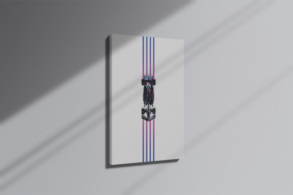 GeekCultcha Alpine F1 Car Design Premium Canvas Painting