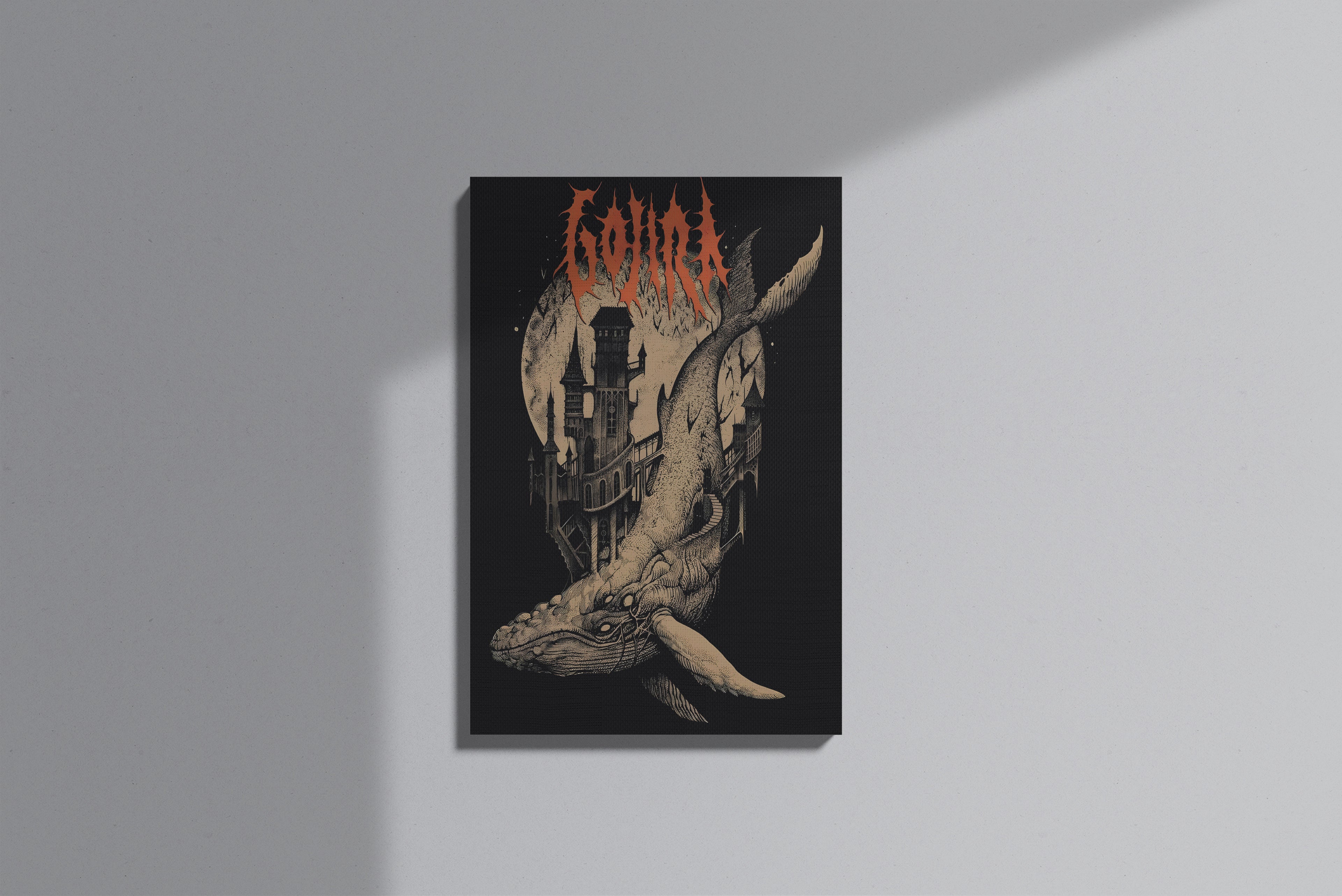 GeekCultcha Gojira Art Design Premium Canvas Painting
